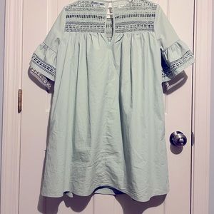 English Factory Eyelet Lace Mini Dress Green Women